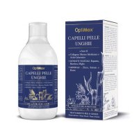 Optimax - Capelli Pelle Unghie 500ml - Integratore per la Salute di Capelli, Pelle e Unghie