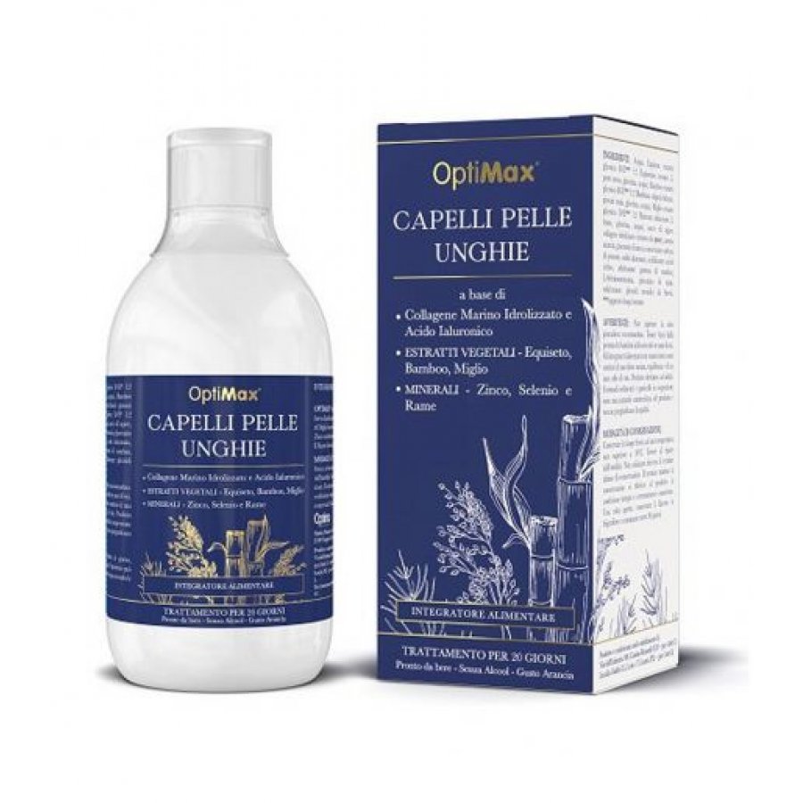  Optima Naturals Optimax - Capelli Pelle Unghie Integratore Alimentare 500 ml