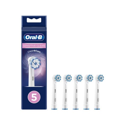 Oral-B - Refill EB-60-5 Sensitive Clean 5 Testine, Testine di Ricambio per una Pulizia Sensibile ed Efficace