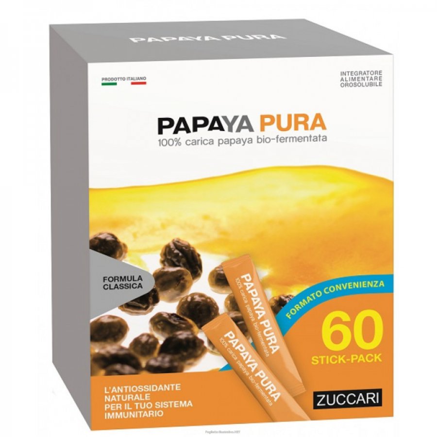 Papaya Pura 60 Stick Pack - Supporto Difese Immunitarie e Azione Antiossidante