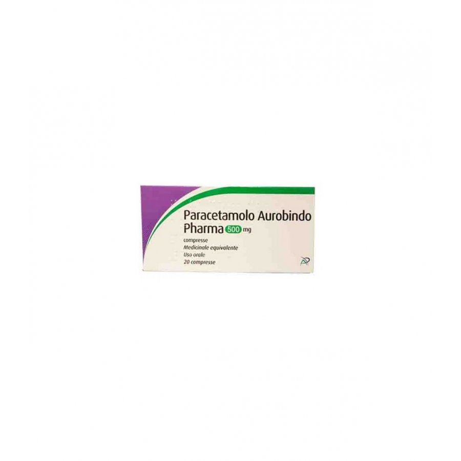 Aurobindo Pharma - Paracetamolo Aurobindo 20 Compresse da 500mg