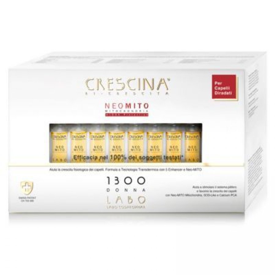 Crescina Ri-Crescita Neo Mito 1300 Donna – Trattamento Ricrescita Capelli, 20 Fiale da 3,5ml