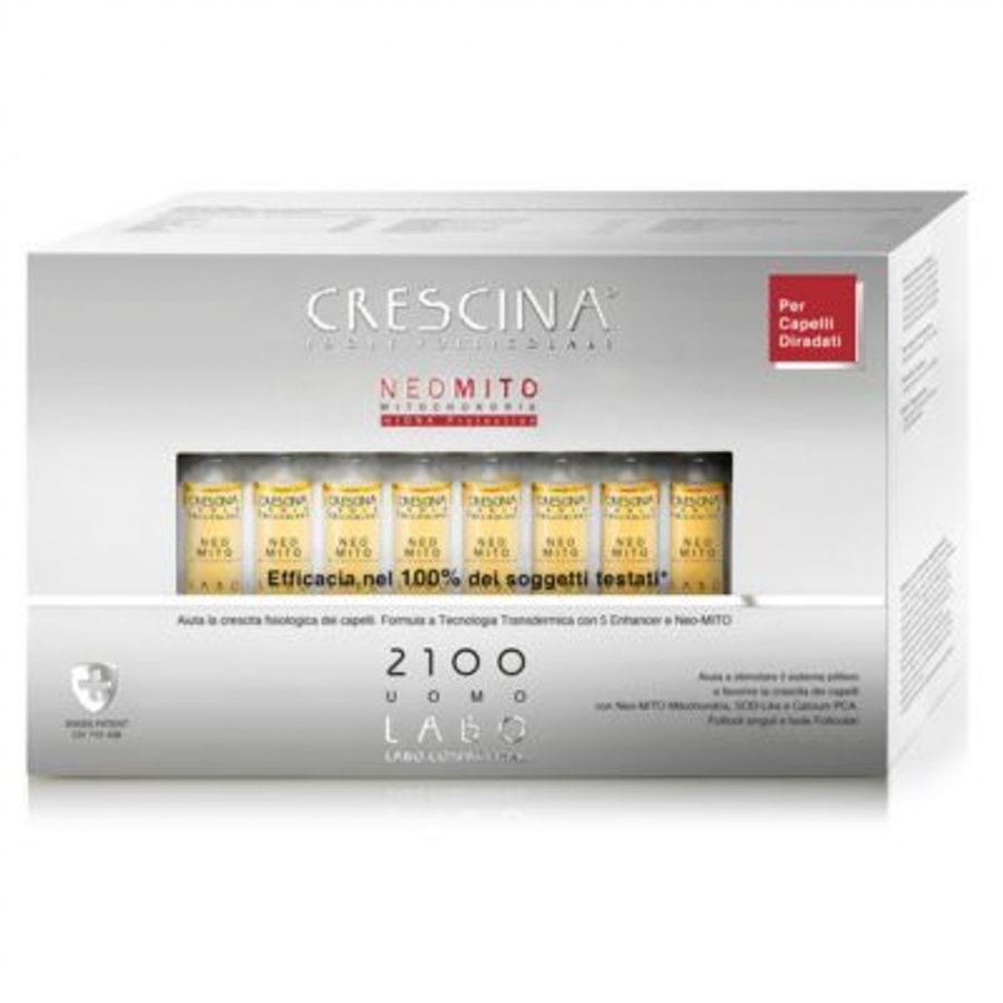 Crescina NeoMito Isole Follicolari Uomo 2100 – Trattamento Ricrescita Capelli, 20 Fiale