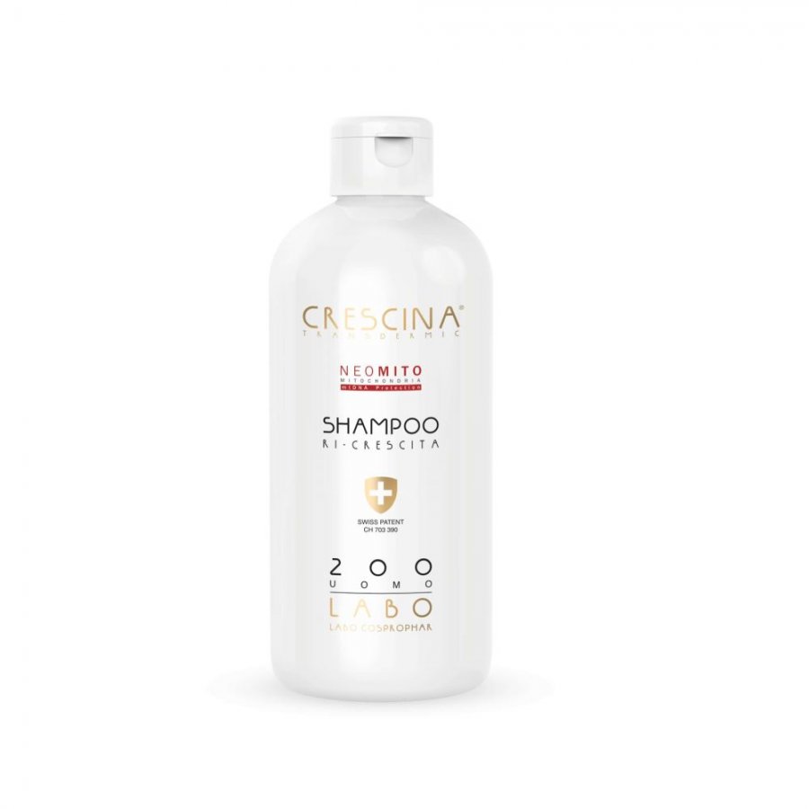 Crescina Shampoo Ri-Crescita Neo-MITO Uomo – Shampoo per Capelli Radi, 500ml, Trattamento Anticaduta