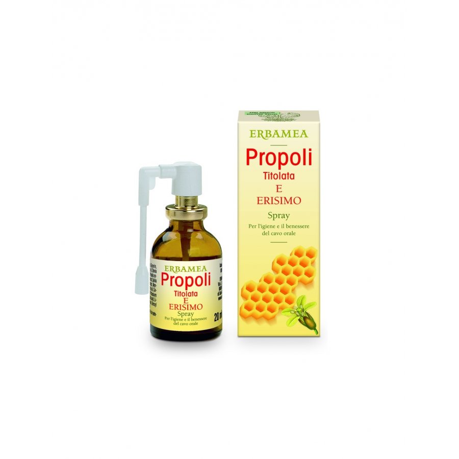 Propoli Titolata ed Erisimo - Spray per l'Igiene e il Benessere del Cavo Orale 20 ml - Marca PropolWell