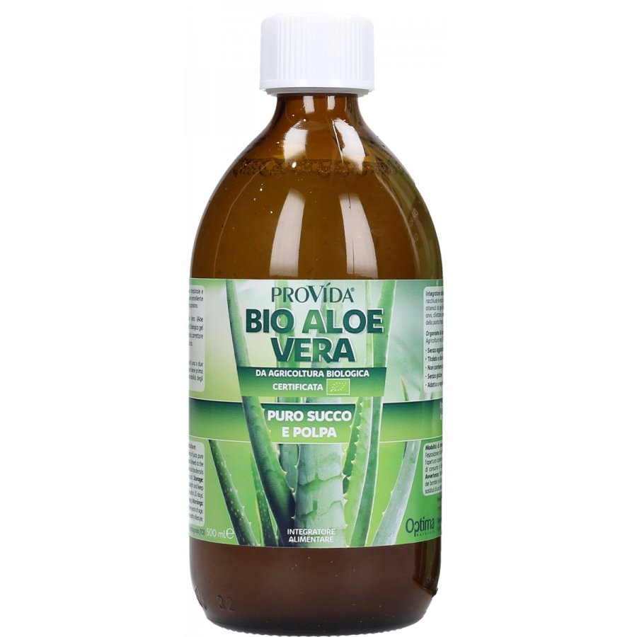 Provida Bio Aloe Vera - Succo e Polpa 500 ml per Benessere Gastrointestinale e Difese dell'Organismo