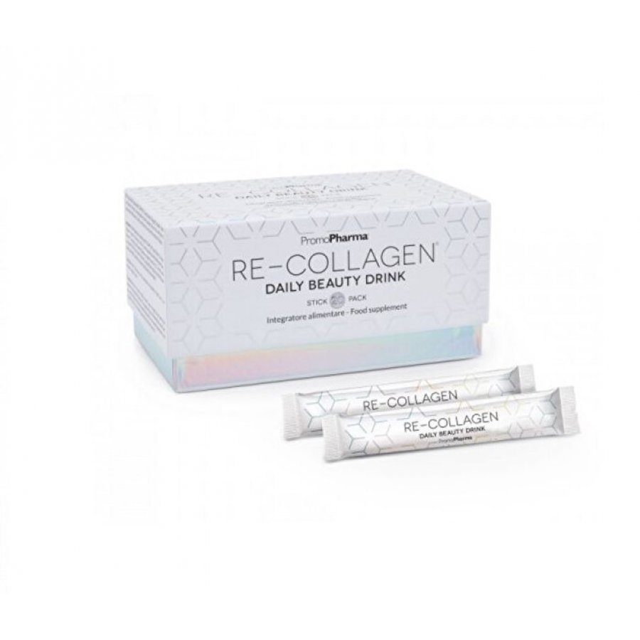 Re-Collagen Daily Beauty Drink - 60 Stick Pack da 12ml, Integratore Collagene per Pelle Radiante