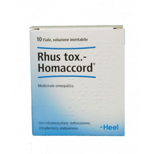 Rhus Tox.-Homaccord 10 Fiale da 1,1ml - Medicinale Omeopatico per Nevralgie e Reumatismi