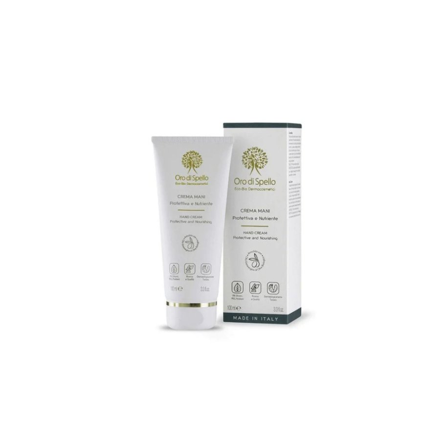 Crema Mani Oro Spello 100ml – Idratante Naturale con Olio d’Oliva Bio