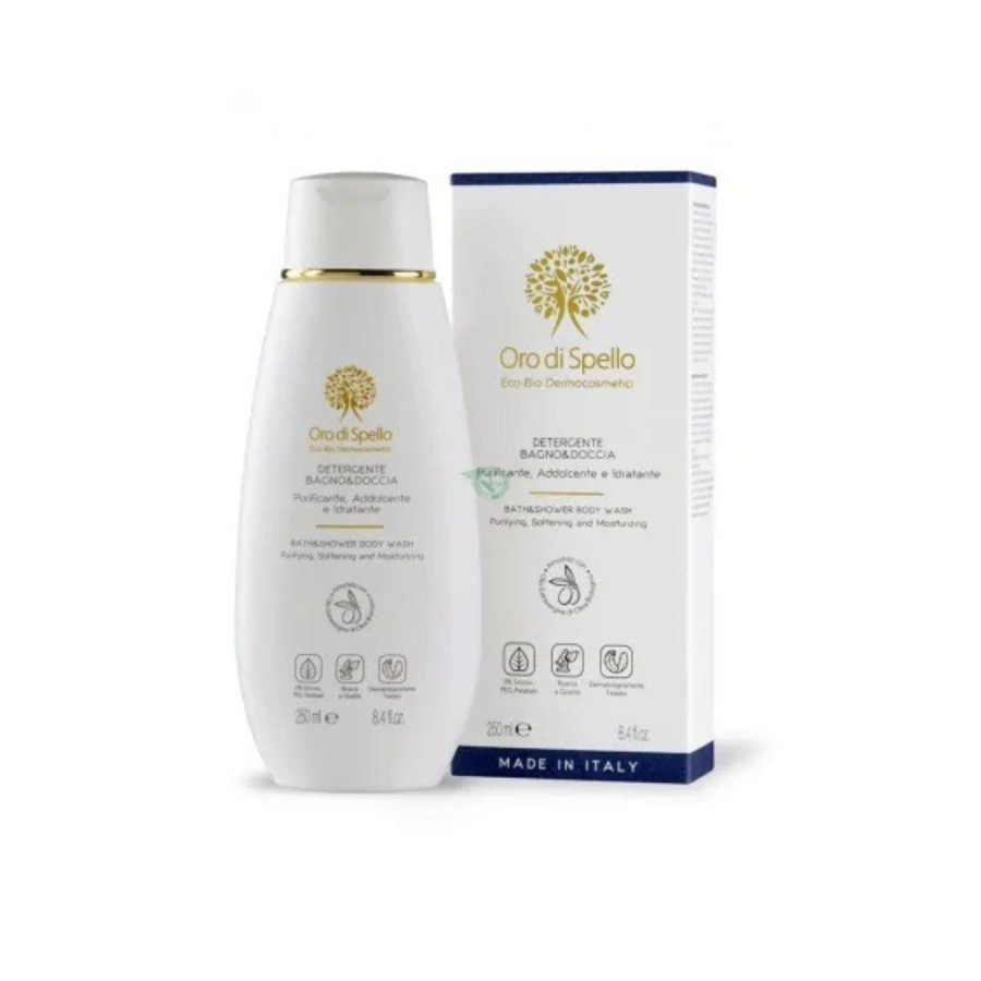 Oro Spello Detergente Fluido 250ml – Olio d’Oliva Naturale per Viso e Corpo