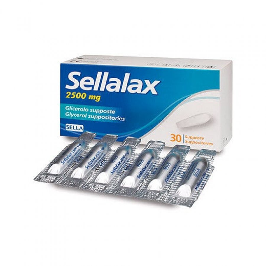 SellaLax Supposte Glicerina 2500mg 30 Pezzi