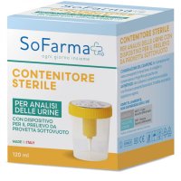 Sofarmapiù Contenitore Sterile per Analisi delle Urine con Dispositivo per il Prelievo da Provetta Sottovuoto 120ml - Praticità e Precisione per Esami Diagnostici Sofarmapiù Contenitore Sterile per Analisi delle Urine con Dispositivo per il Prelievo da Provetta Sottovuoto 120ml - Praticità e Precisione per Esami Diagnostici