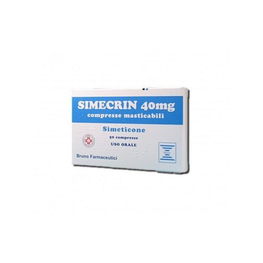Simecrin 40 mg - Contrasta Gonfiore Addominale e Meteorismo - 50 Compresse Masticabili