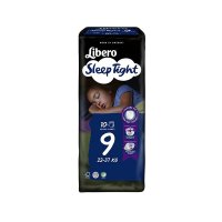 Libero SleepTight 9 - Confezione da 10 Pannolini a Mutandina per Bambini 22-37kg - Night Pants Super Assorbenti