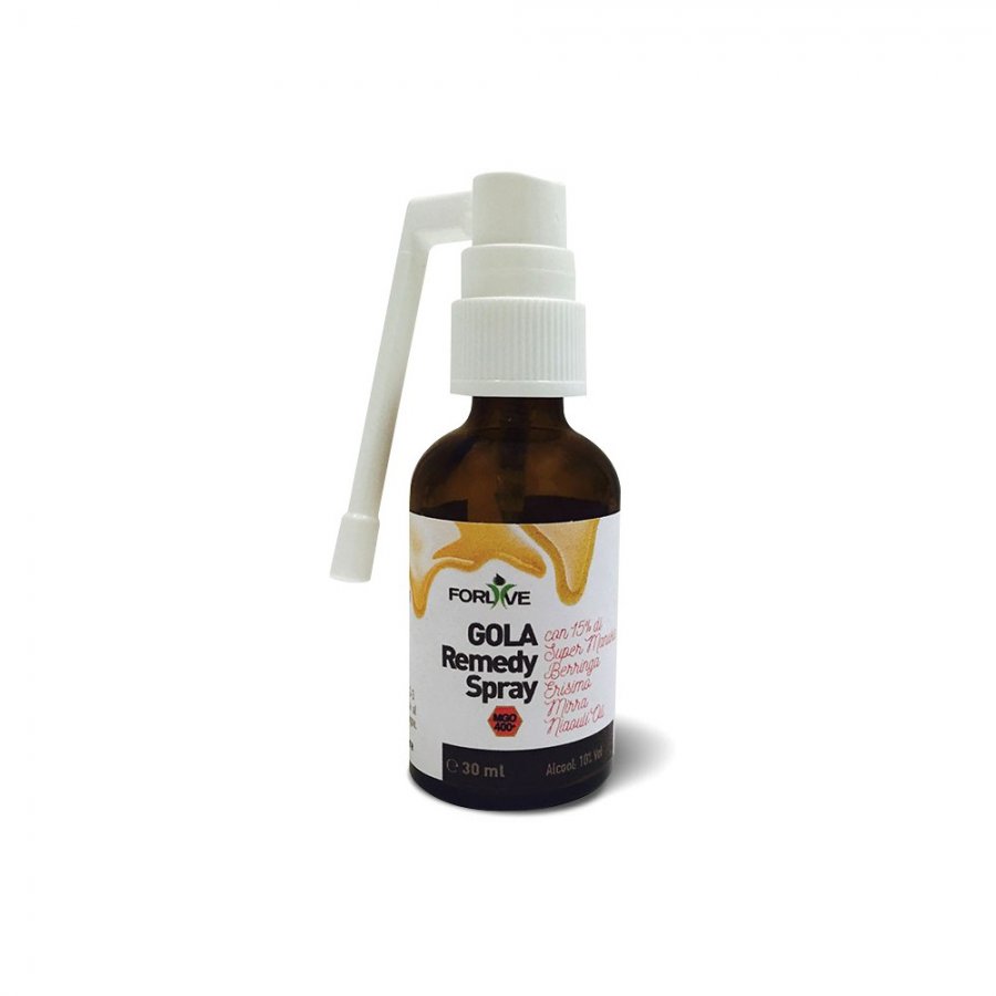 Folive Gola Remedy Spray con Miele di Manuka 30ml - Integratore per la Gola