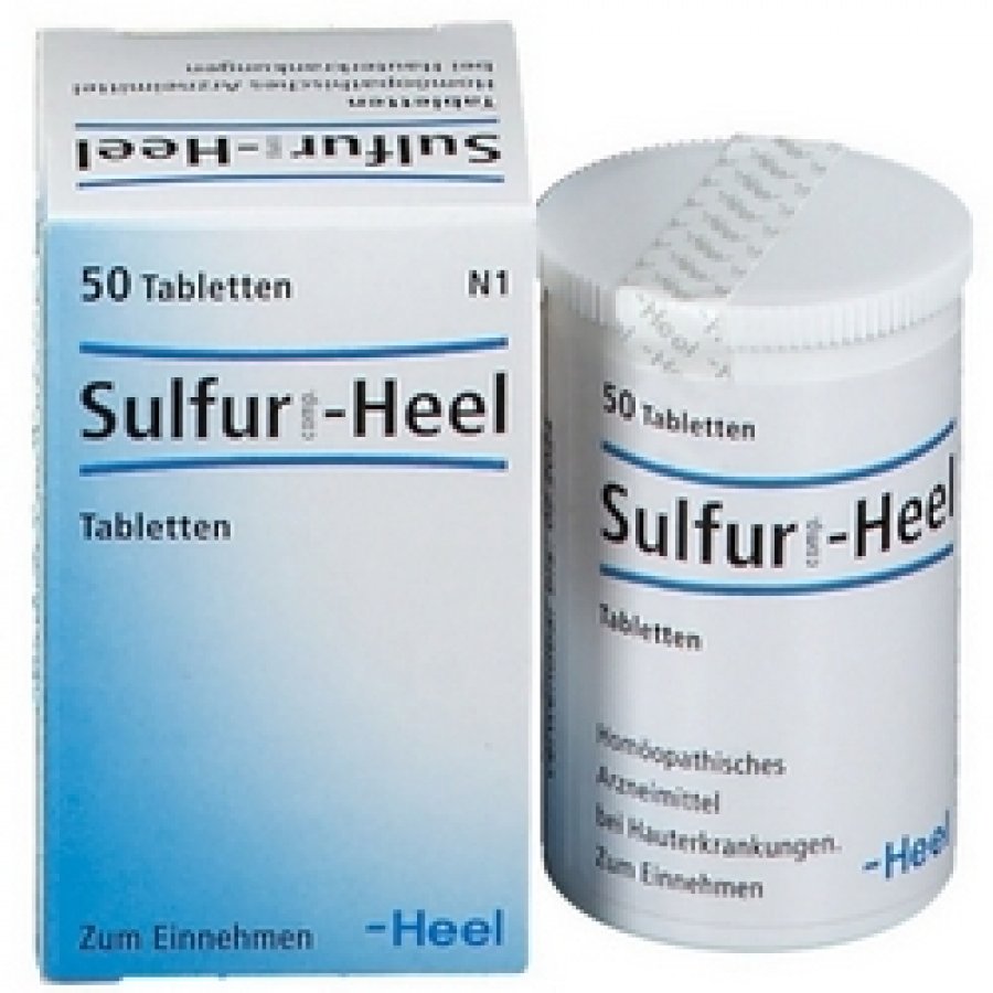 Sulfur-Heel 50 Compresse - Medicinale Omeopatico per Eczemi e Dermatiti, Trattamento Naturale