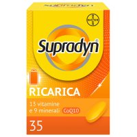 Supradyn Ricarica - Integratore Alimentare Multivitaminico con Vitamine Minerali e Coenzima Q10 per Stanchezza Fisica e Affaticamento - 35 Compresse Rivestite