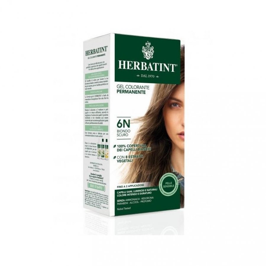 Herbatint - Tintura Per Capelli Gel Permanente 6N Biondo Scuro 300 ml