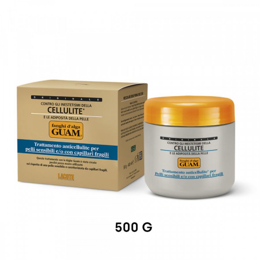 Guam - Trattamento Anticellulite per Pelli Sensibili con Capillari Fragili 500g - Riduzione e Cura Della Cellulite