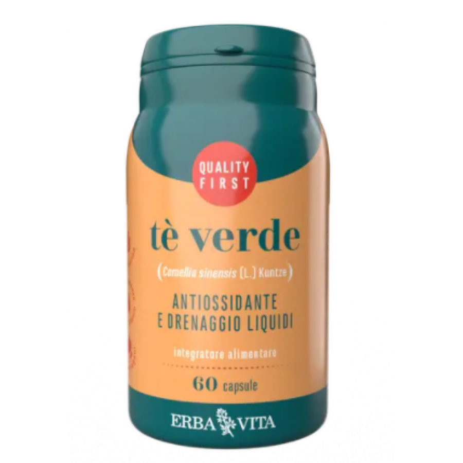 Erba Vita Tè Verde 60 Capsule - Integratore Alimentare di Tè Verde