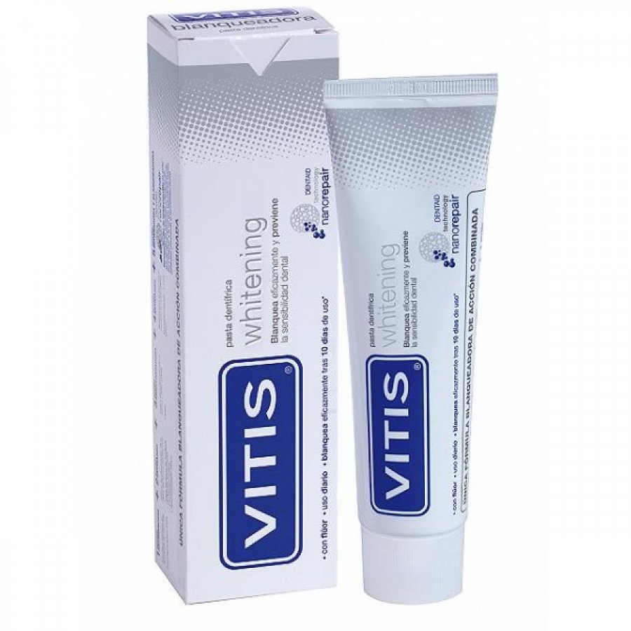 Vitis Whitening - Dentifricio Sbiancante per Denti Bianchi, 100ml