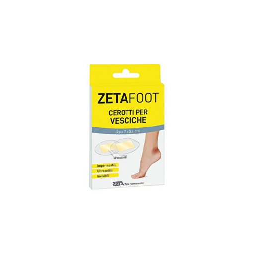 Zeta Foot - Cerotto Idrocolloidale Vesciche Spray 5 Pezzi, Trattamento Vesciche con Formula Spray