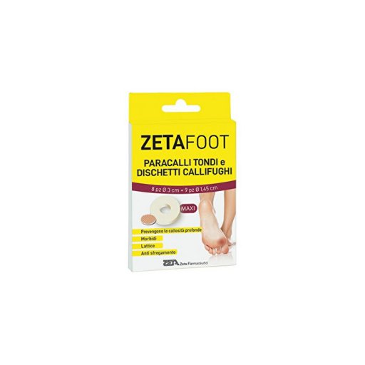 Zeta Foot - Paracalli Tondi + Dischetti Callifughi 8 Pezzi 3cm + 9 Pezzi 1,45cm, Protezione Efficace per Callosità