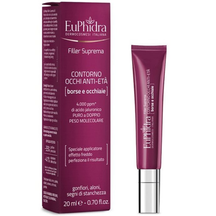 Euphidra Filler Suprema, Contorno Occhi Anti-Età Borse e Occhiaie, 20 ml Euphidra Filler Suprema, Contorno Occhi Anti-Età Borse e Occhiaie, 20 ml