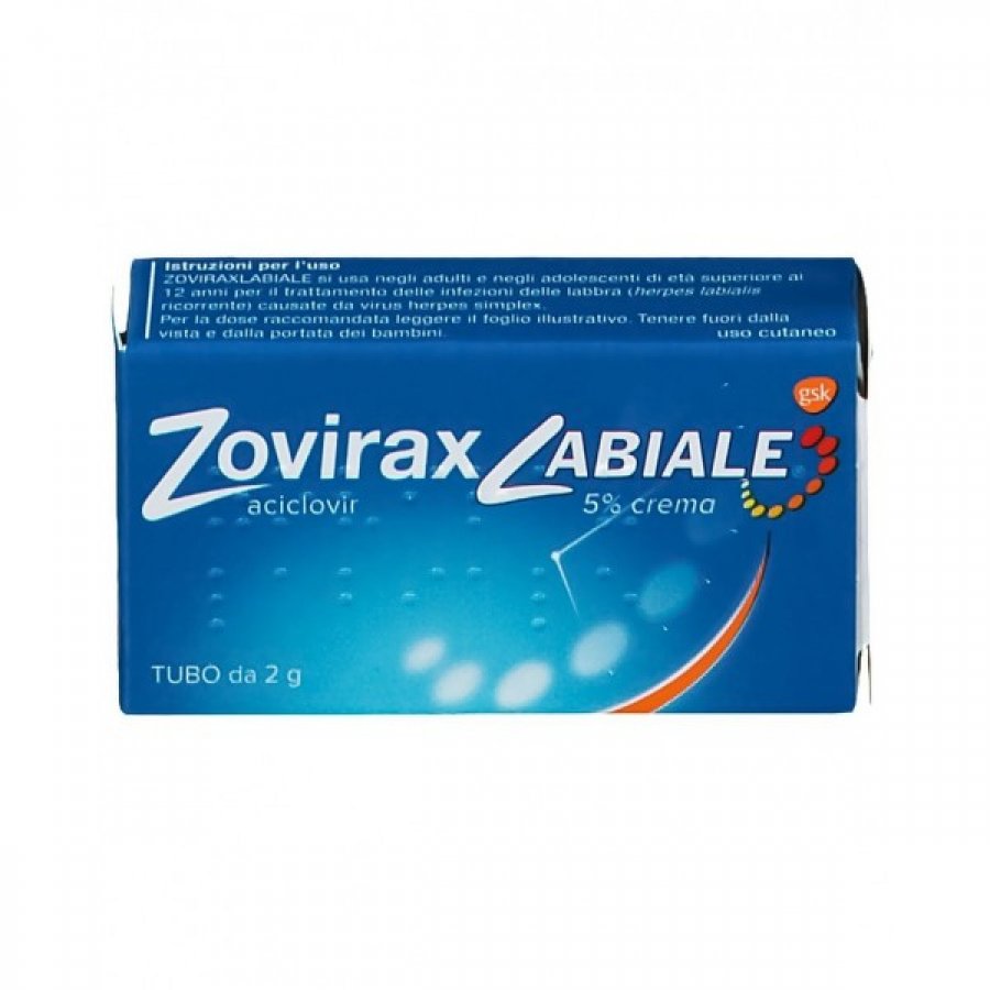 Zovirax Labiale Crema 2g 5% - Trattamento per Herpes Labiale