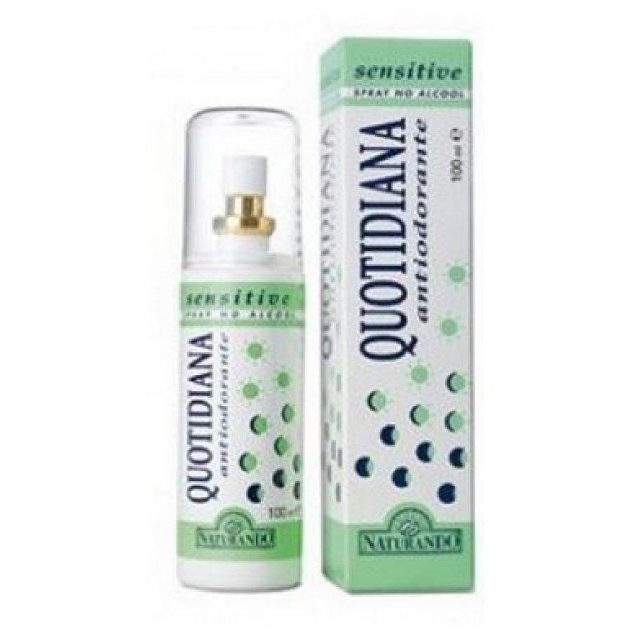 Naturando Quotidiana Antiodorante Sensitive - Spray per Pelle Sensibile senza Alcool - Flacone da 100 ml
