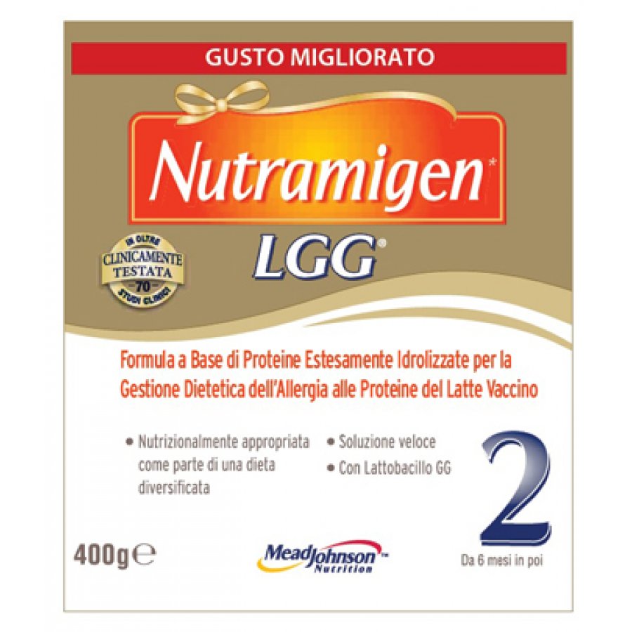 Nutramigen 2 Lgg - Polvere per il Fabbisogno Giornaliero del Lattante con Allergia alle Proteine del Latte Vaccino 6M+ 400g, Latte Ipoallergenico per Bambini