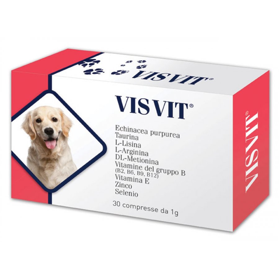 Visvit - Complemento Veterinario per Cani e Gatti - Supporto al Sistema Immunitario - 30 Compresse