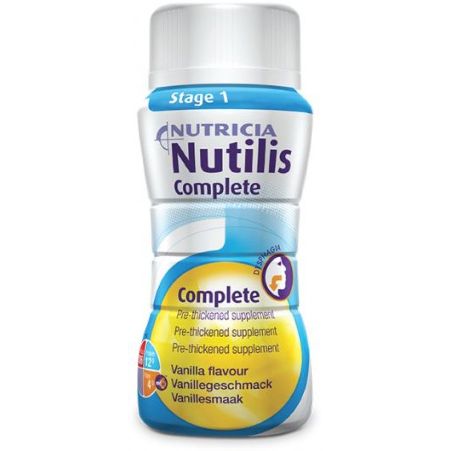 Nutilis Complete Stage 1 Gusto Vaniglia Nutricia 4x125ml - Supplemento Nutrizionale Pre-addensato