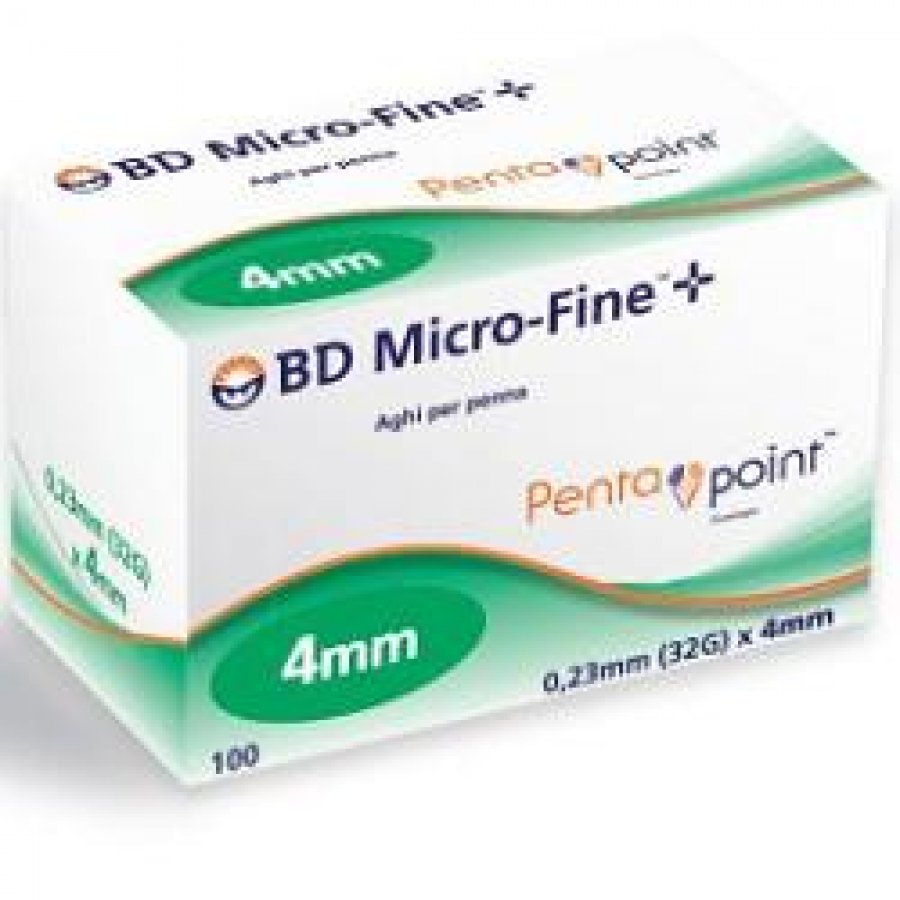 BD Microfine - 100 Aghi 32g 4mm Ago Penta Point - Aghi Sottili per Iniezioni Precise