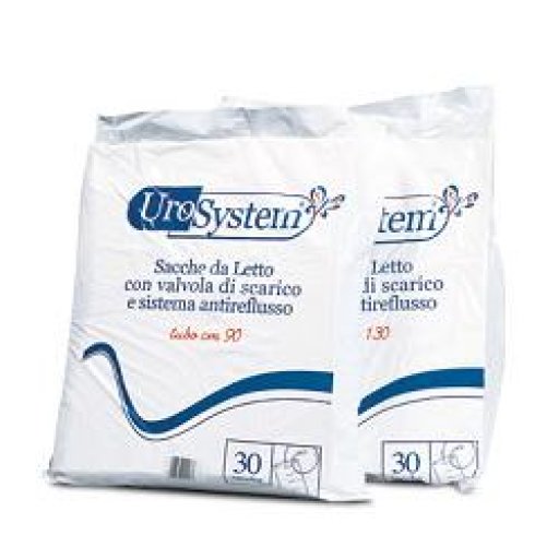 Urosystem Sacca Di Drenaggio Da Letto Incontinenza Tubo 130cm Con Scarico 30 Pezzi - Dispositivo Medico per Incontinenza