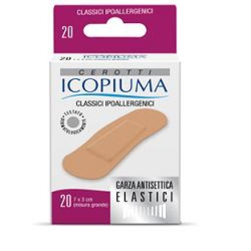 Icopiuma Cerotto Classico Grande 20 Pezzi - Cerotto Classico Grande, Dispositivo Medico CE