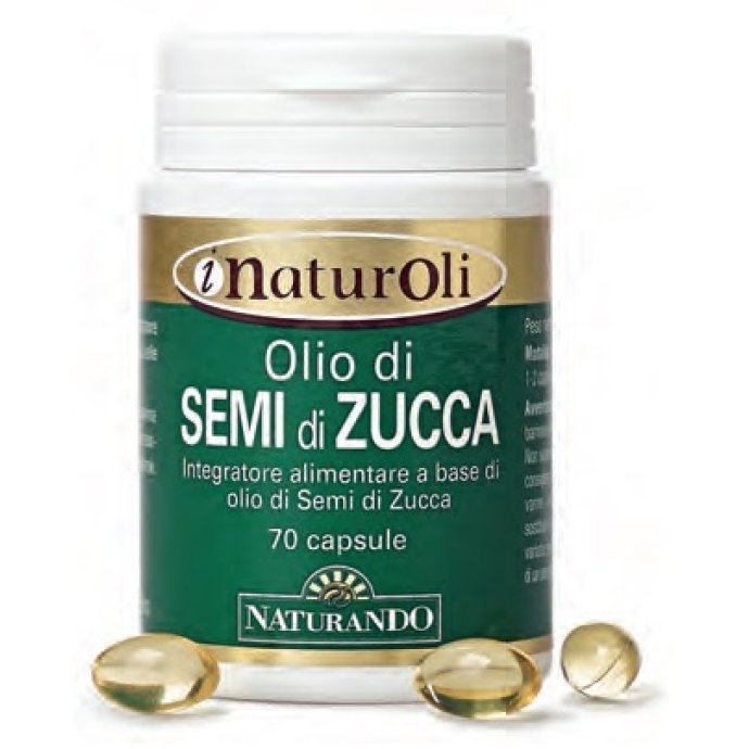 Naturando Olio di Semi di Zucca - Integratore per la Salute della Prostata - Flacone da 70 Perle