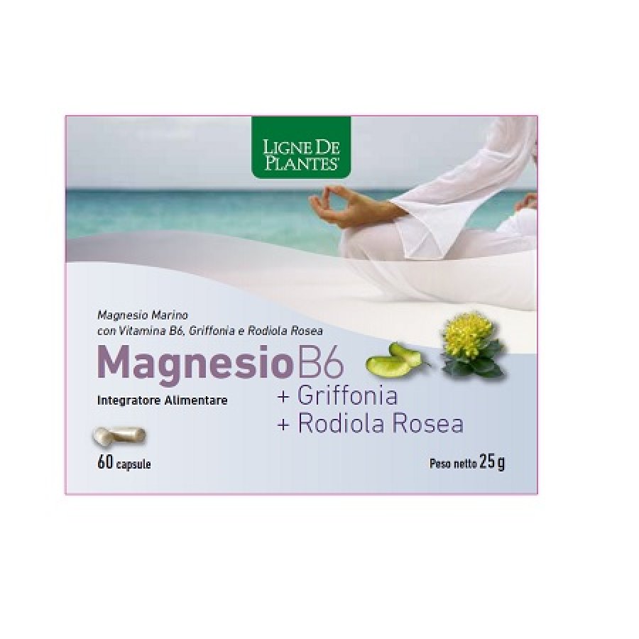 Magnesio B6 + Griffonia + Rodiola - 60 Capsule per Benessere Mentale e Fisico