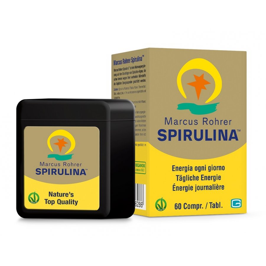 Spirulina 60 Compresse - Complemento Alimentare Spirulina - Senza Zucchero, Sale, Coloranti Artificiali