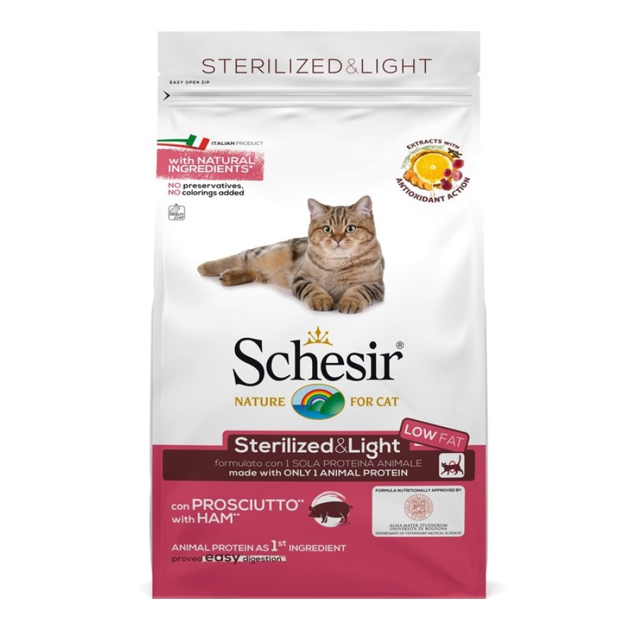 SCHESIR GATTO STERILIZED LIGHT LOW FAT PROSCIUTTO 400GR
