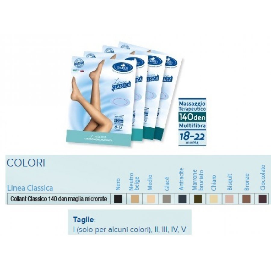 Sauber Pharma Linea Classica Collant 140 DEN Colore Bisquit Taglia 5