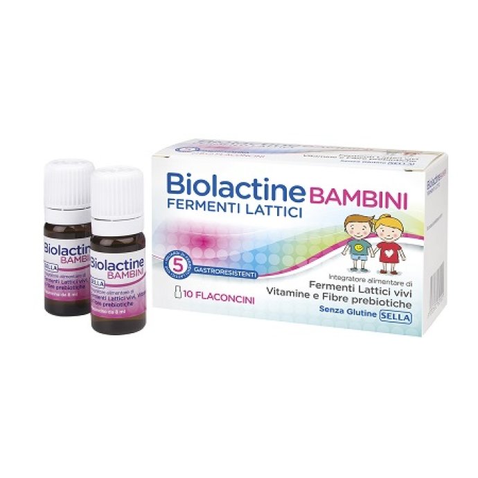 Biolactine Integratore Alimentare di Fermenti Lattici Bambini 10 x 8 ml