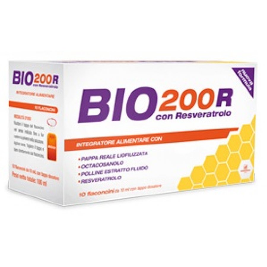 Bio 200R Resveratrolo - integratore alimentare 10 flaconcini