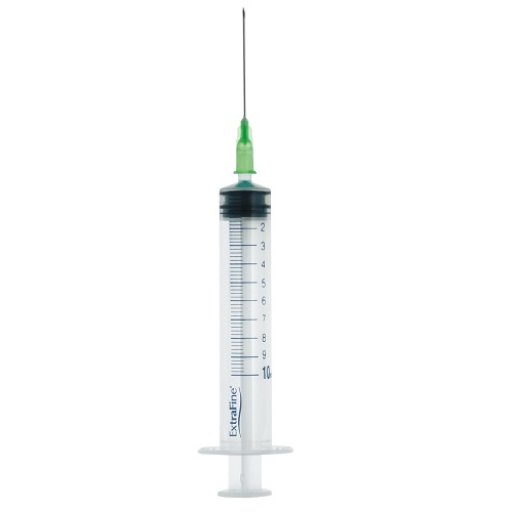 Siringa Ipodermide Extrafine Con Ago 2 Centrale G21 10cc - Strumento Medico per Iniezioni
