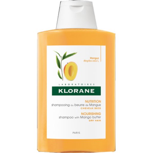 Klorane Shampoo al Burro di Mango 400ml - Shampoo Nutriente per Capelli Secchi