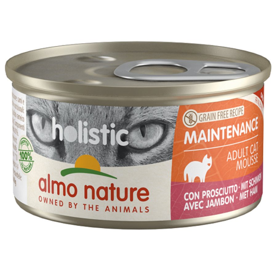 ALMO NATURE GATTO HOLISTIC GRAIN FREE MAINTENANCE MOUSSE ADULT PROSCIUTTO 85GR (lattina)