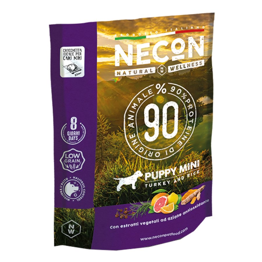 NECON CANE NATURAL WELLNESS PUPPY MINI TACCHINO RISO 800GR