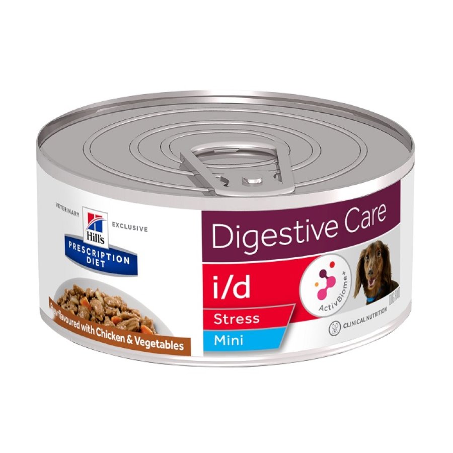 HILL'S CANE DIET I/D DIGESTIVE CARE STRESS MINI BIOME POLLO VERDURE 156GR (lattina)