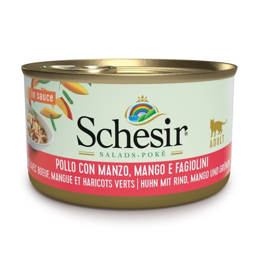 SCHESIR GATTO SALSA POLLO MANZO MANGO E FAGIOLINI 85GR (lattina)