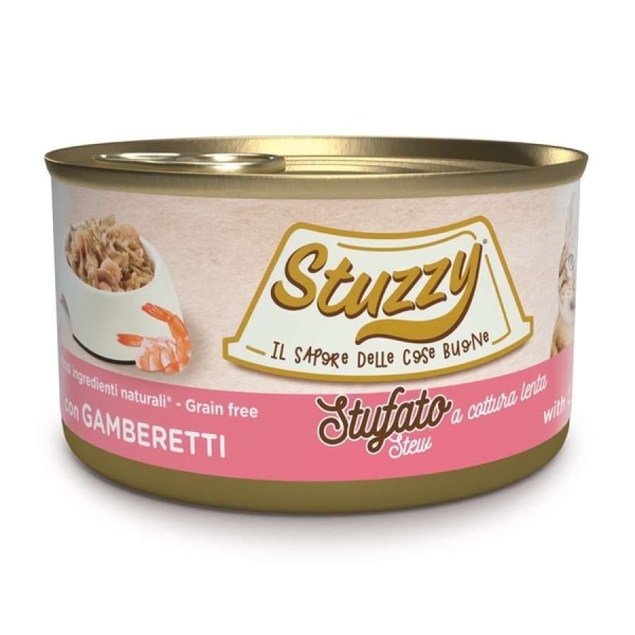 STUZZY GATTO STUFATO/STEW GAMBERETTI 85GR (lattina)